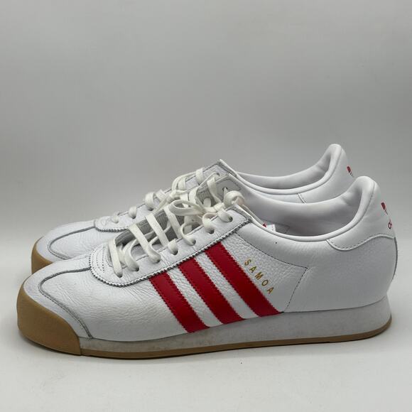 ADIDAS Samoa Sneakers White Red Gum Sz US 10 - Picture 4 of 7